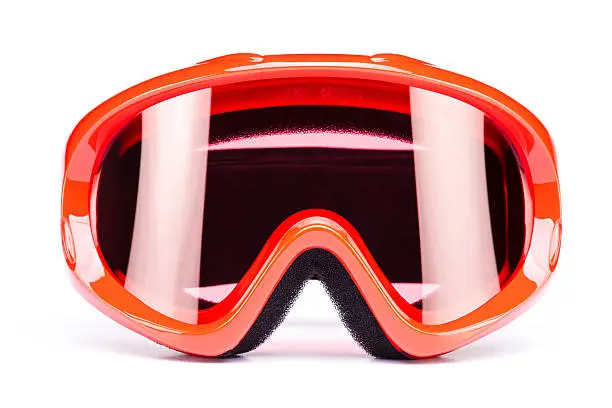 Ski goggles for children, isolated on white background. Click for more similar images: