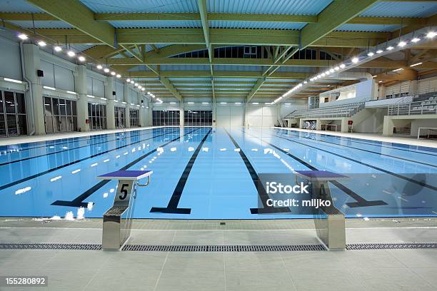 Indoor Swimming Pool Stock Photo - Download Image Now - Swimming Pool, Indoors, Public Swimming Pool