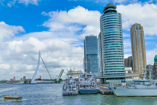 Rotterdam Netherlands cityscape aerial view city