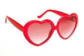 Red heart shaped sunglasses