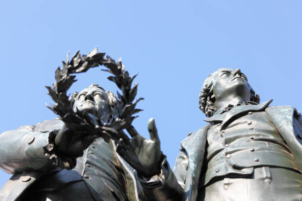 istock statues at the monument for poets Goethe and Schiller Weimar 155282057