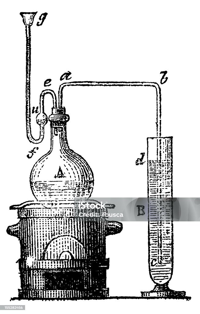 Antikes wissenschaftliche Experimente miterleben. - Lizenzfrei Chemie Stock-Illustration