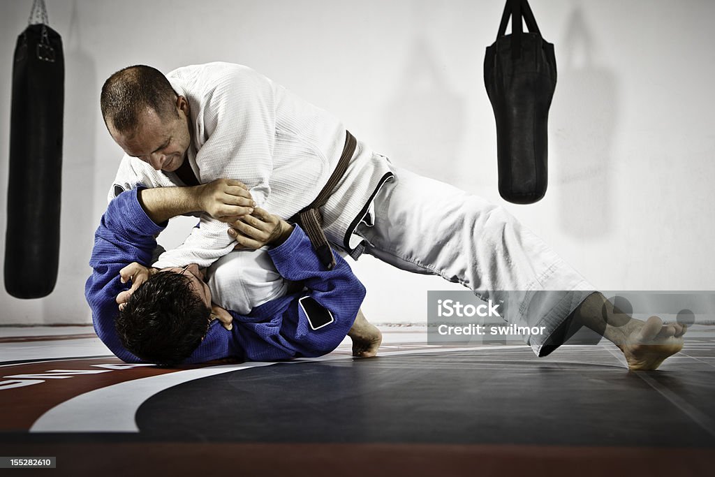 Two Men in Jiu-Jitsu training  Jujitsu Stock Photo