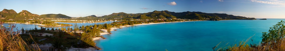 Panorama from a hill over Jolly Beach, Jolly Harbor and the eastern coast of Antigua.\n\nFind more images from Antigua and the Montserrat Volcano in my Lightbox:\n[url=http://www.michael-utech.de/is/lb.html?id=7897431][img]http://www.michael-utech.de/files/Lightbox_Antigua.jpg[/img][/url]