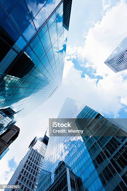 Blue New York City Manhattan Skyscapers Wall Street Financial District Stockfoto und mehr Bilder von Börse von New York