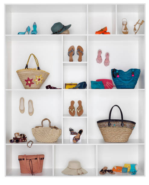 istock Shelves filled with women's accessories 155283046