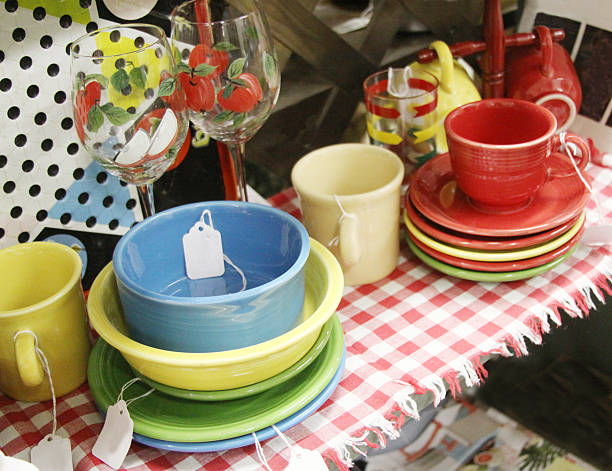 istock Colorful Antique Dishes 155283296