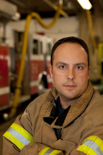 istock Portrait of firefighter 155283320