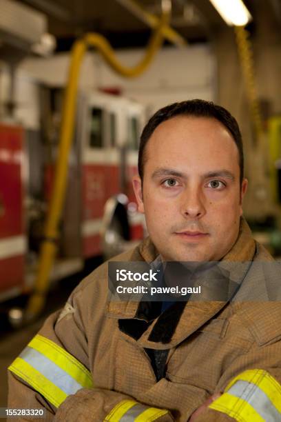 Portrait Of Firefighter Stock Photo - Download Image Now - Adult, Adults Only, Color Image