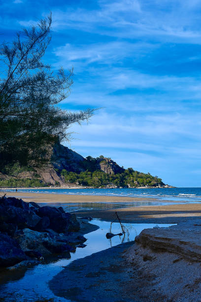 Explore the serene beauty of Khao Takiab Beach stock photo