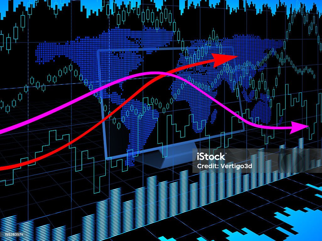 Mapas financeiros - Royalty-free Abstrato Foto de stock