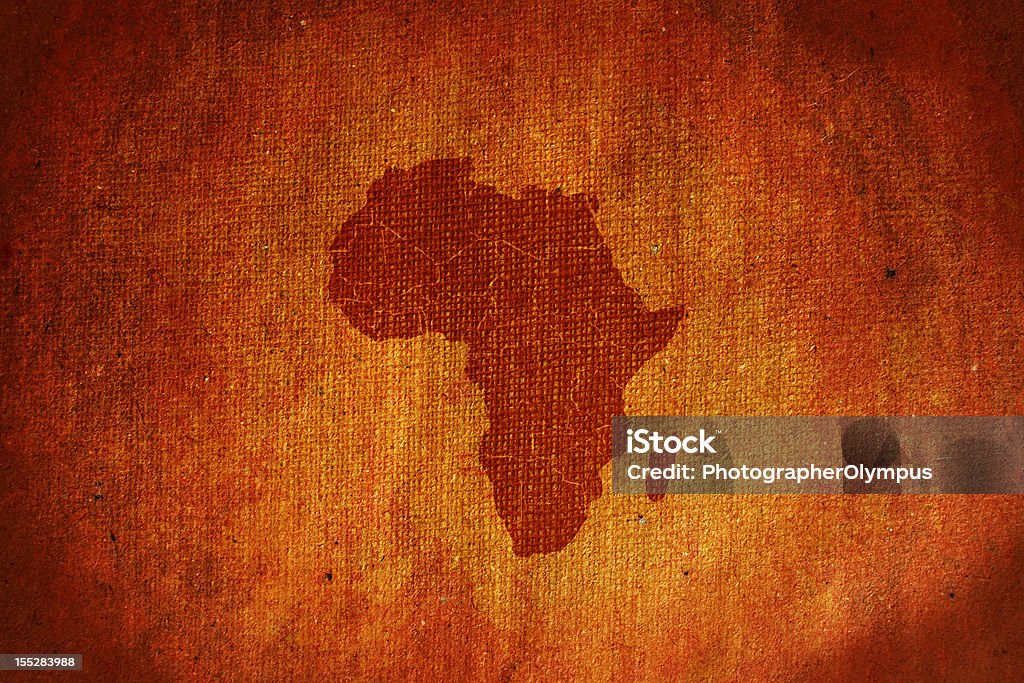Grunge carte de l'Afrique en toile - Photo de Afrique libre de droits