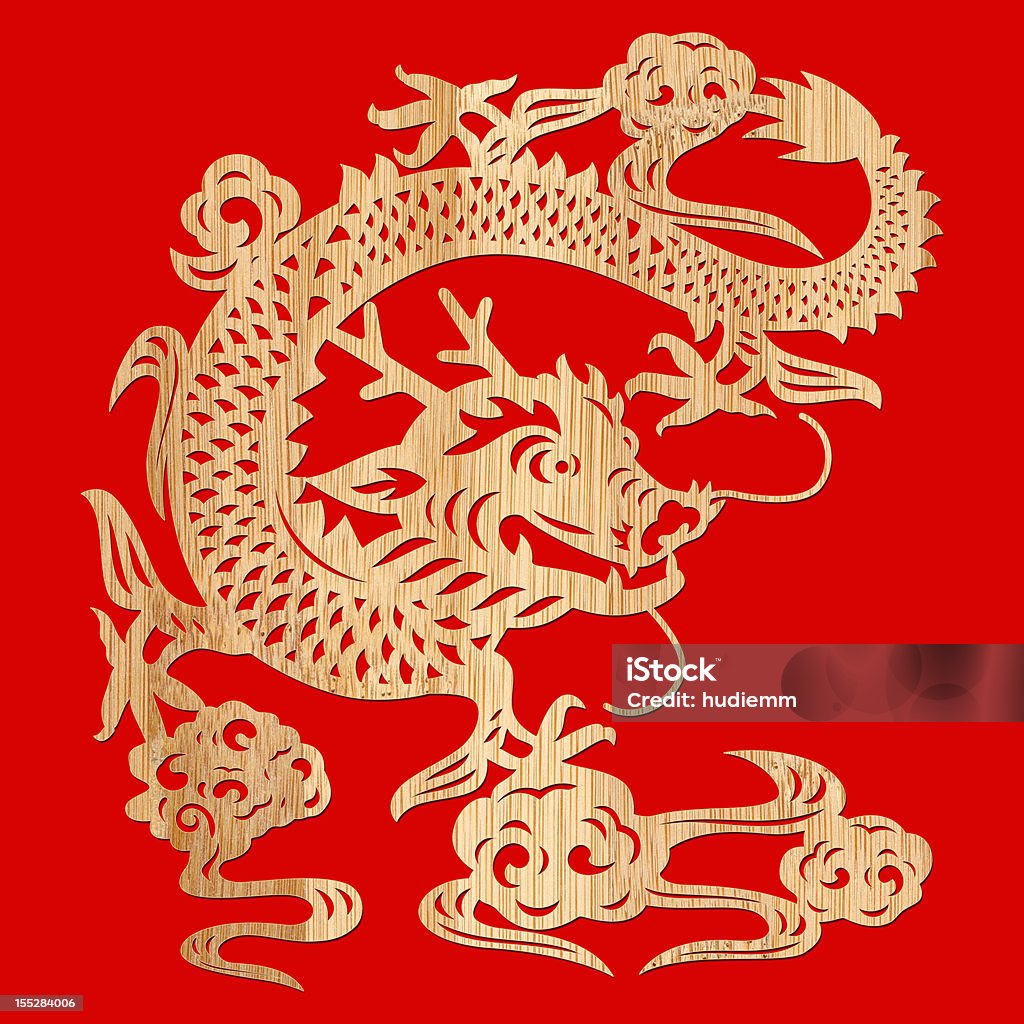 Chinesischer Drache (Clipping Path!! - Lizenzfrei Jahr des Drachen Stock-Foto