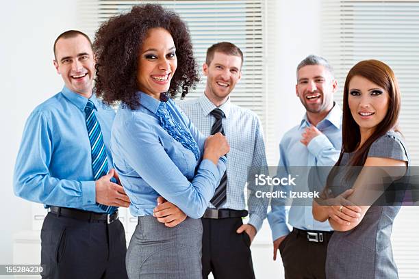 Business Team Stock Photo - Download Image Now - Group Of People, Laughing, Studio Shot