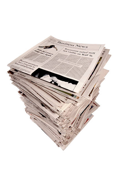 istock Stack of Newspapers With Business Section On Top 155284255