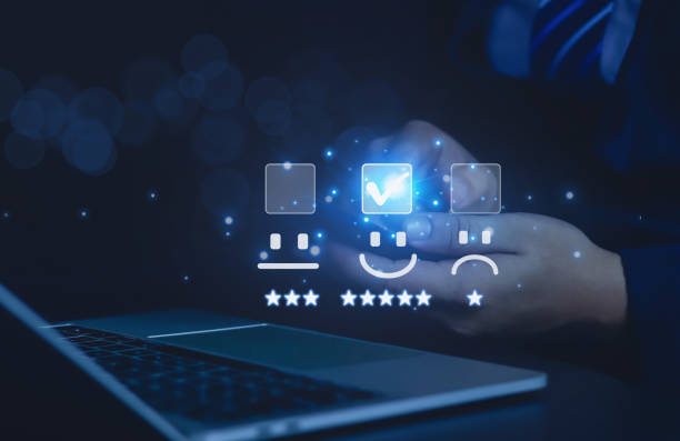 istock Businessman showing the best quality 5 stars 1552845276