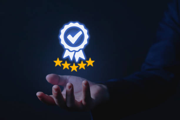 istock Quality Assurance Leading Service Provider, Certification, Quality Assurance, Hands-on business technology concept. 1552846187