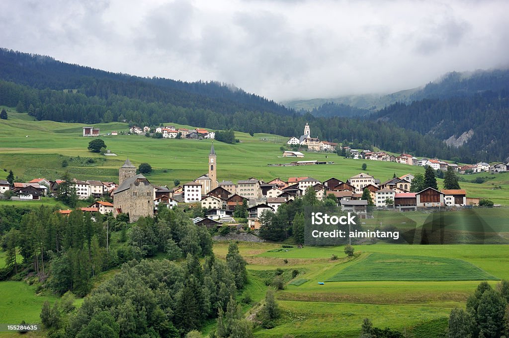 Village in engadin Valley - Lizenzfrei Engadinertal Stock-Foto