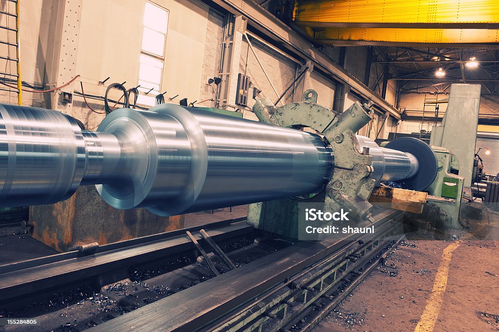Industrial Torno Mecânico - Foto de stock de Aço royalty-free