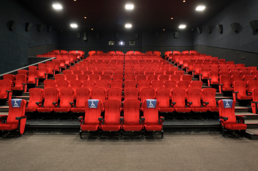 Seats of a theatre or conference hall.