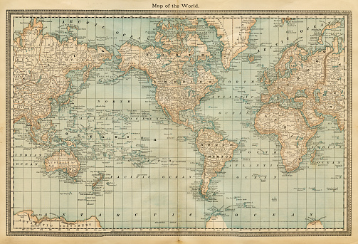 map of the world - 1882