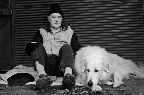 istock Homeless man with his dog 155285336