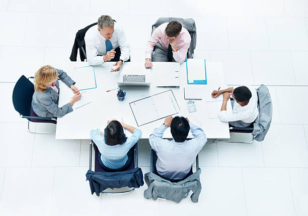 istock Top view business objectives discussion conference 155285435