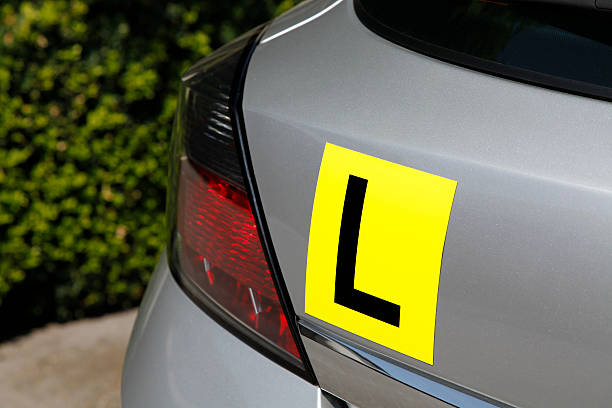 L Plate stock photo