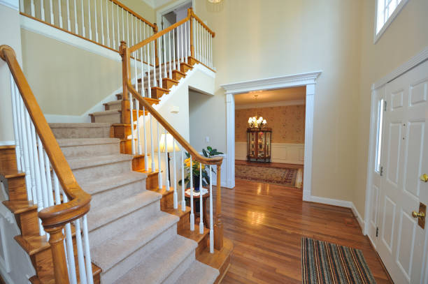 istock Entrance of Home Interior With Staircase. 155285653
