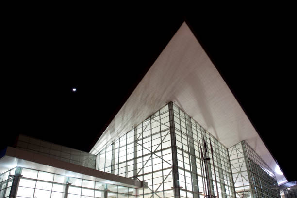 istock Nighttime Moon and Colorado Convention Center Downtown Denver 155285746