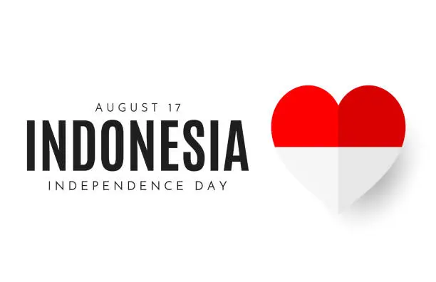 Vector illustration of Indonesia Independence Day, August 17. Vector