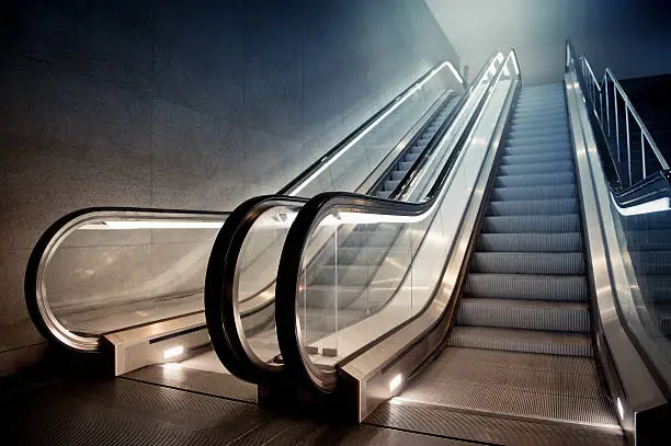 empty escalator. 