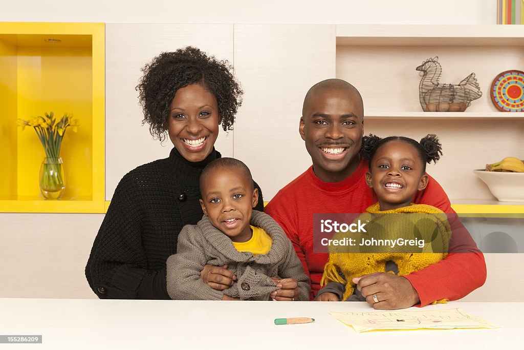 Black Familien Portrait - Lizenzfrei 2-3 Jahre Stock-Foto
