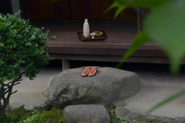 istock Sake Set at Japanese Styled Balcony 1552862934