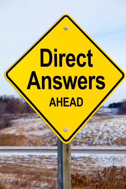 istock Direct Answers Ahead Road Sign 155286333