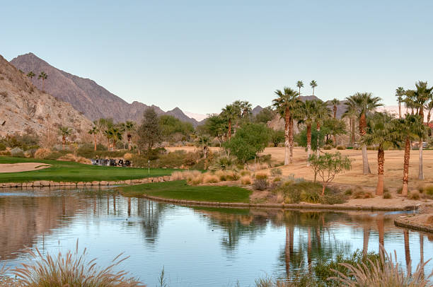 istock Lush green golf course in the Palm Springs desert 155286524