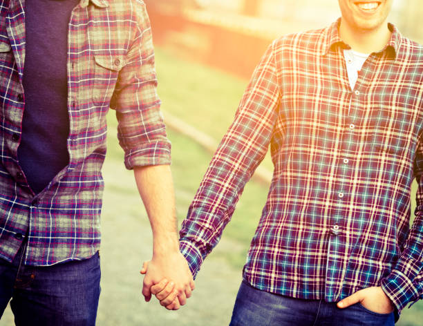 istock Homosexual couple holding hands 155286537