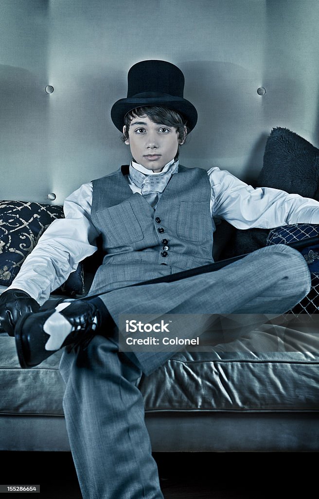 Jovem Victorian Guy - Royalty-free Cartola Foto de stock