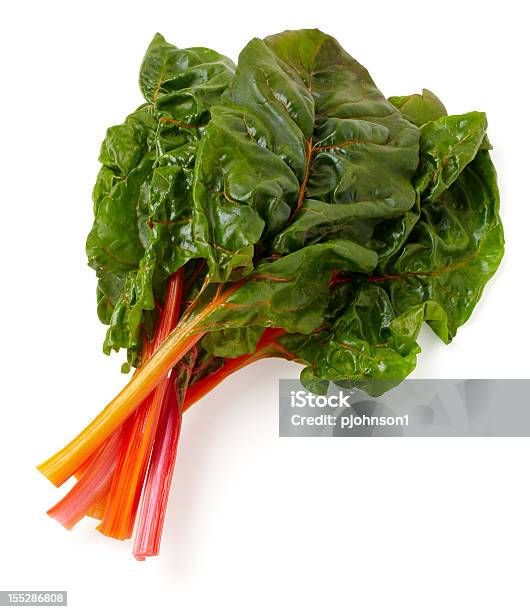 Swiss Chard Stock Photo - Download Image Now - Chard, Ruby Red Chard, White Background
