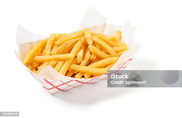 Pommes Frites Stockfoto und mehr Bilder von Pommes frites - Pommes frites, Weißer Hintergrund, Freisteller – Neutraler Hintergrund