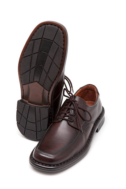 istock Elegant dark brown men's shoes 155287577