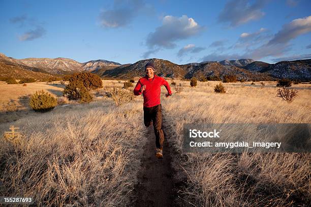 실행 풍경 해질녘까지 뉴멕시코에 대한 스톡 사진 및 기타 이미지 - 뉴멕시코, 건강한 생활방식, 경관