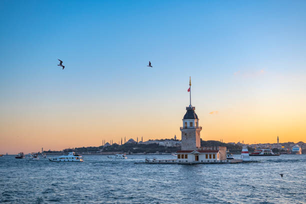 istock Kiz Kulesi to Bosphorus in day, Istanbul, Turkey 1552877790