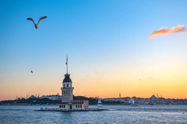 istock Kiz Kulesi to Bosphorus in day, Istanbul, Turkey 1552878731