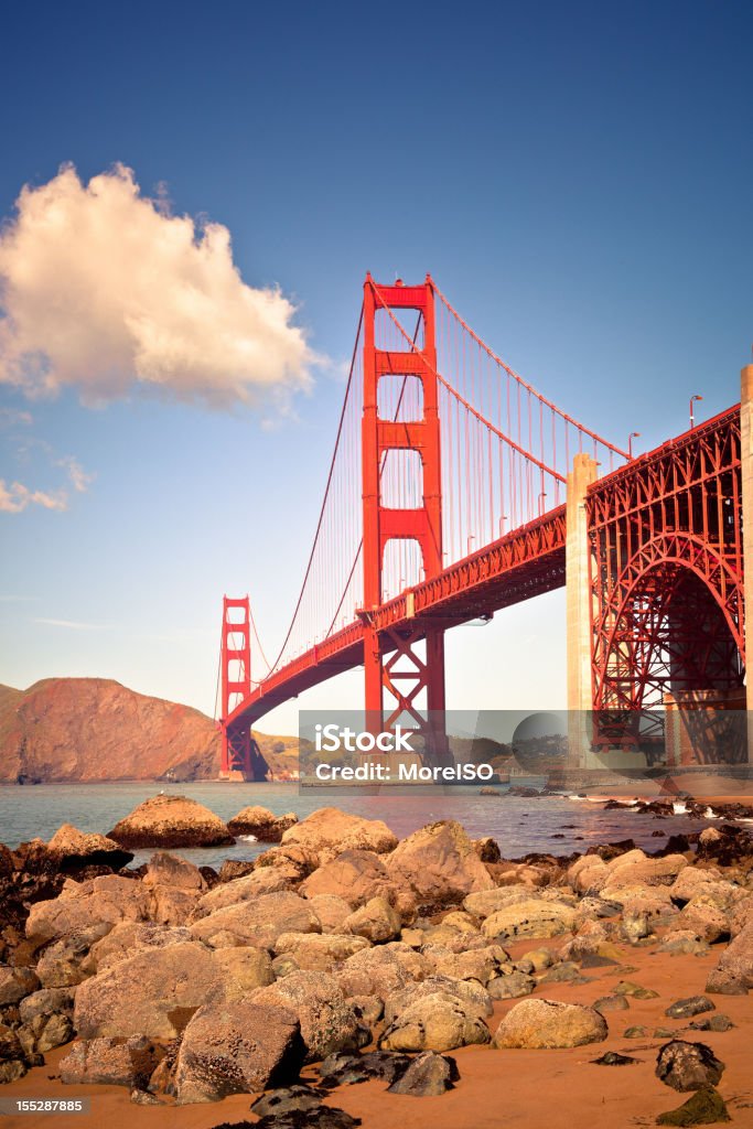 Golden Gate Bridge Golden Gate Bridge seen from Baker Beach. More images from San Francisco in the lightbox: Architecture Stock Photo