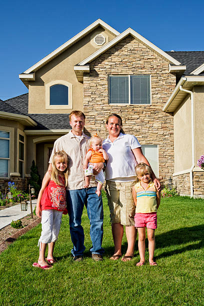 istock Happy Family of Five at Home 155287975