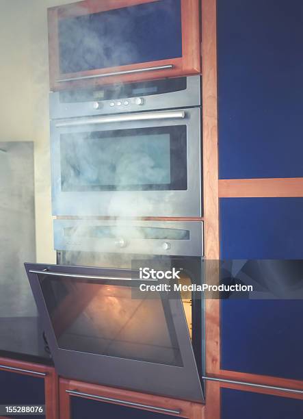 음식을 굽기 오븐 오븐에 대한 스톡 사진 및 기타 이미지 - 오븐, 연기-물리적 구조, 불