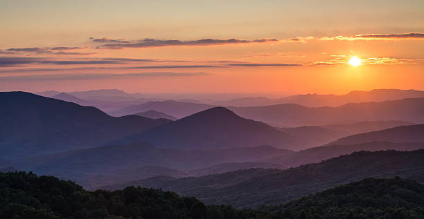 최대 애교점 해질녘까지 - great smoky mountains national park mountain mountain range north carolina 뉴스 사진 이미지