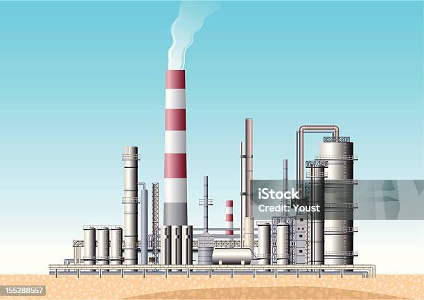 엔진오일 리파이너리 공장-산업 건물에 대한 스톡 벡터 아트 및 기타 이미지 - 공장-산업 건물, 천연가스, 정유 공장