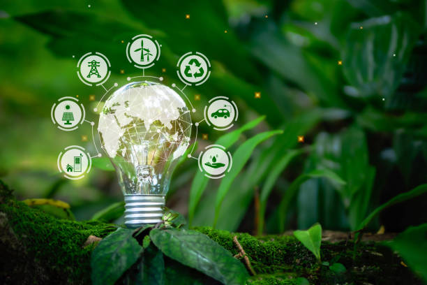 istock The world map with network connection is on a light bulb and have energy icons.Concept of Clean Energy, Green business, Sustainable development goals, Renewable energy and sustainability investment. 1552899202